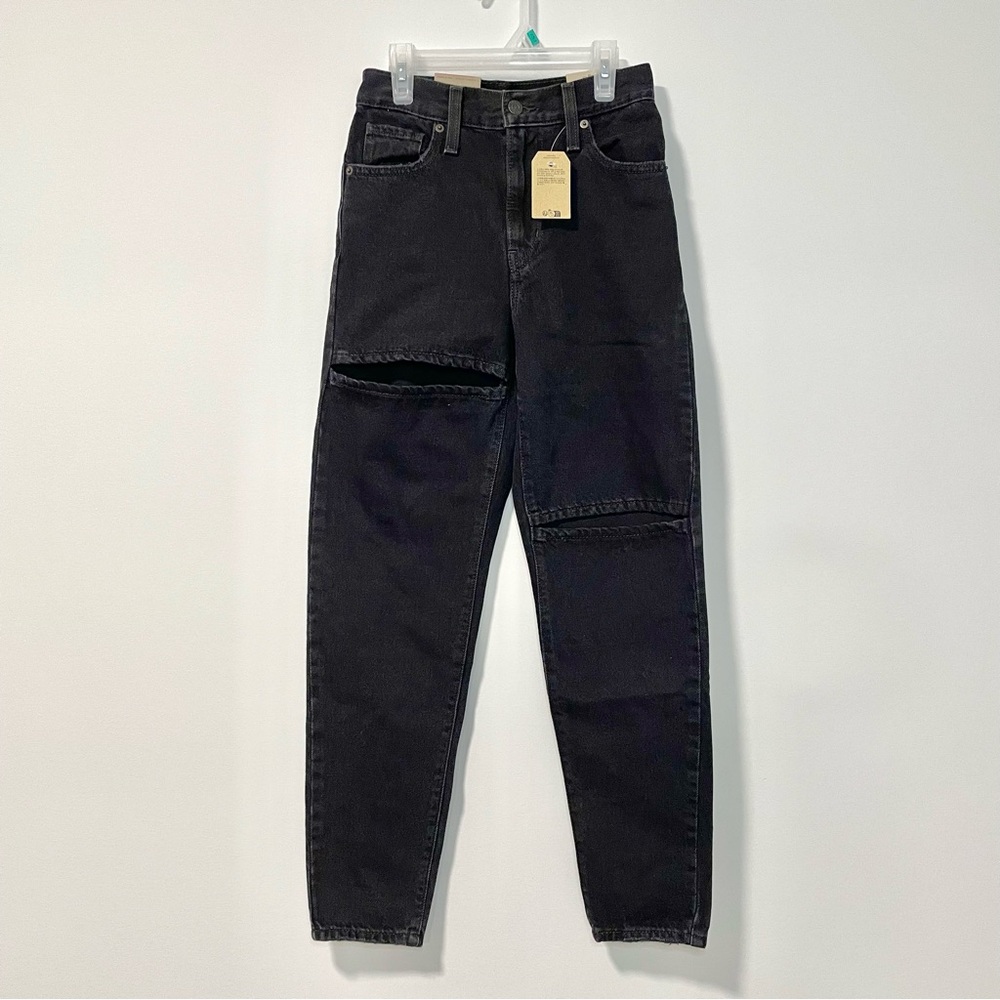 NEW Levi’s High-Waisted Cropped Mom Jeans w/ Cut-Outs (size 24x29 & 26x29)